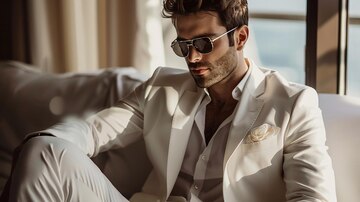 handsome man. Rich man